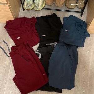 Figs Women's Scrub Pants - Red, Black, Blue